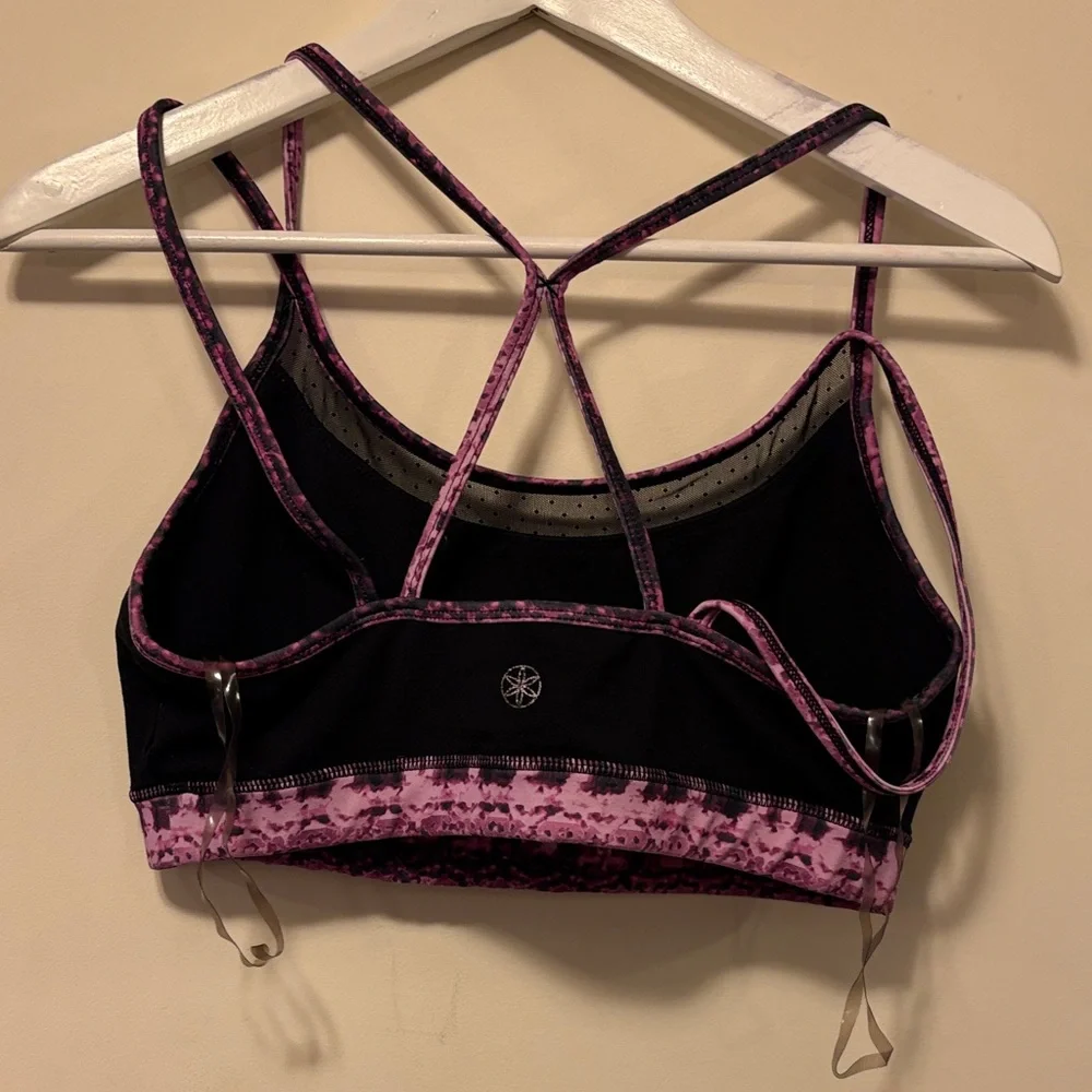 GAIAM Black and Pink Strappy Sports Bra - Picture 2 of 6